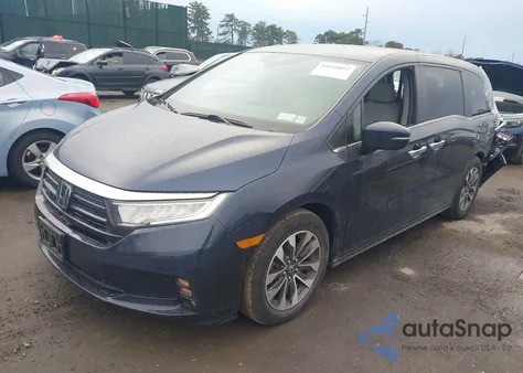 2021 Honda Odyssey Ex-L из США, поврежденный, VIN 5FNRL6H75MB041136